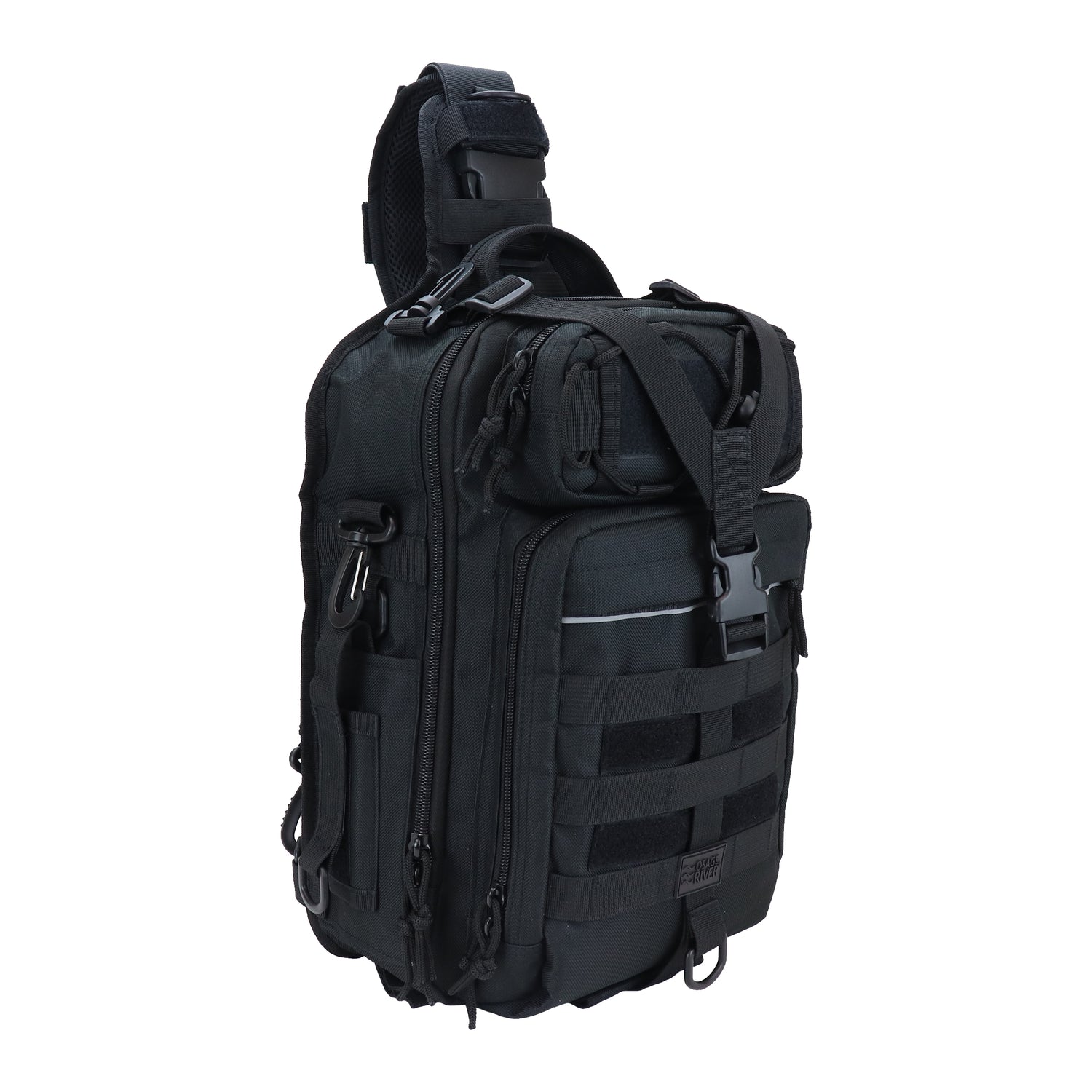 Osage River Deluxe Fishing Sling Bag 12-Inch-Black