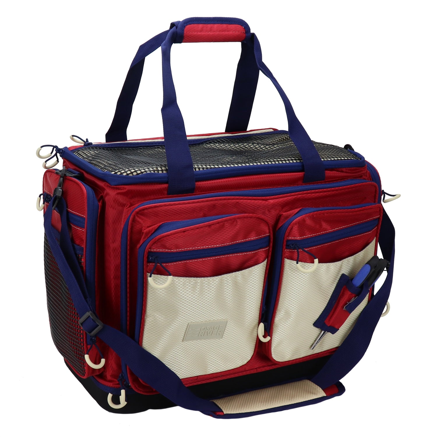 Osage River Boss Fishing Tackle Bag-Large-Red