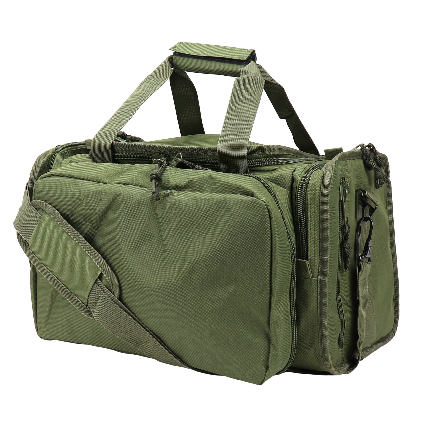 Tactical Range Bag with 9 Compartments and 2 Removable Pistol Pouches