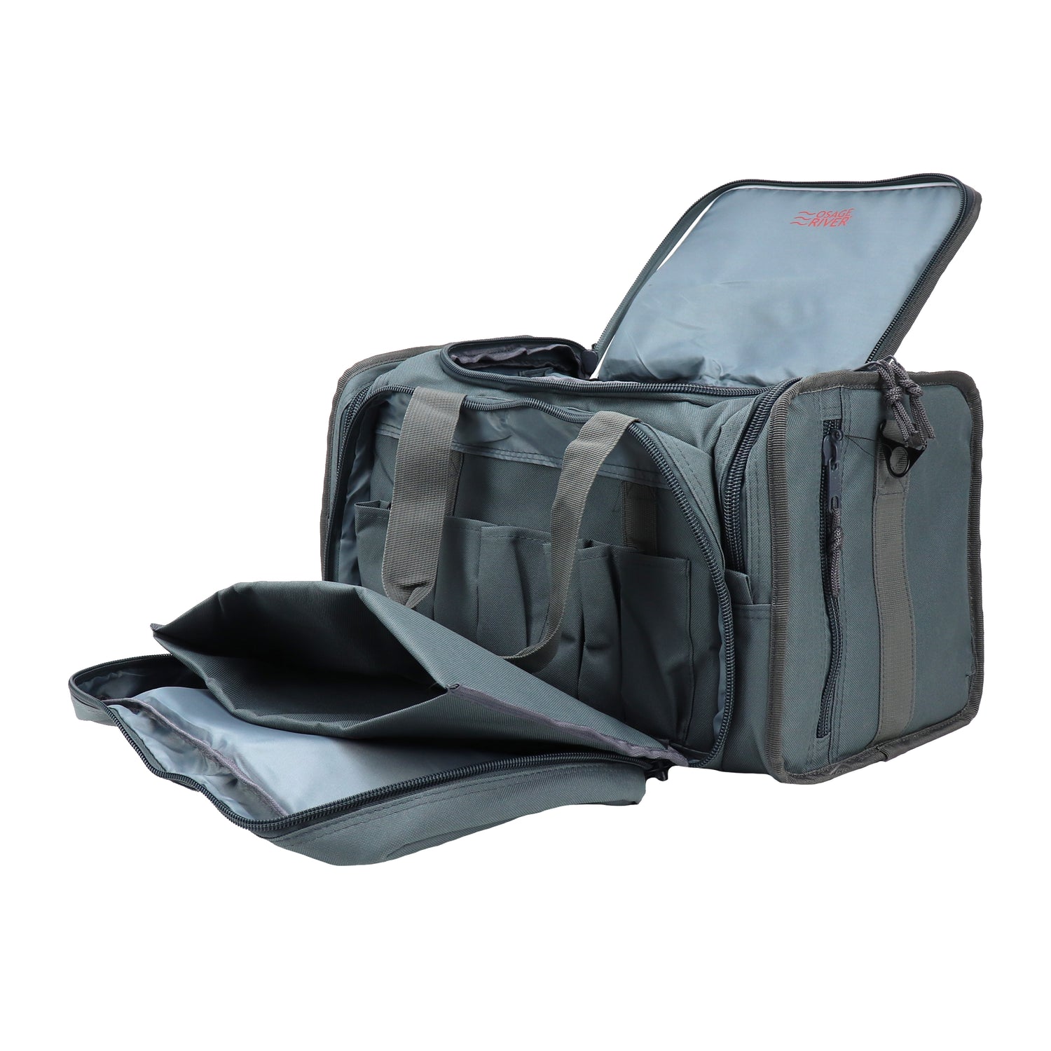 Tactical Range Bag with 9 Compartments and 2 Removable Pistol Pouches