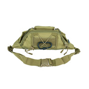 Tactical Fanny Pack With 5 Compartments, 900D Waist Pack for Hiking, Fishing, Hunting, or Gym, Everyday Crossbody Belt Bag