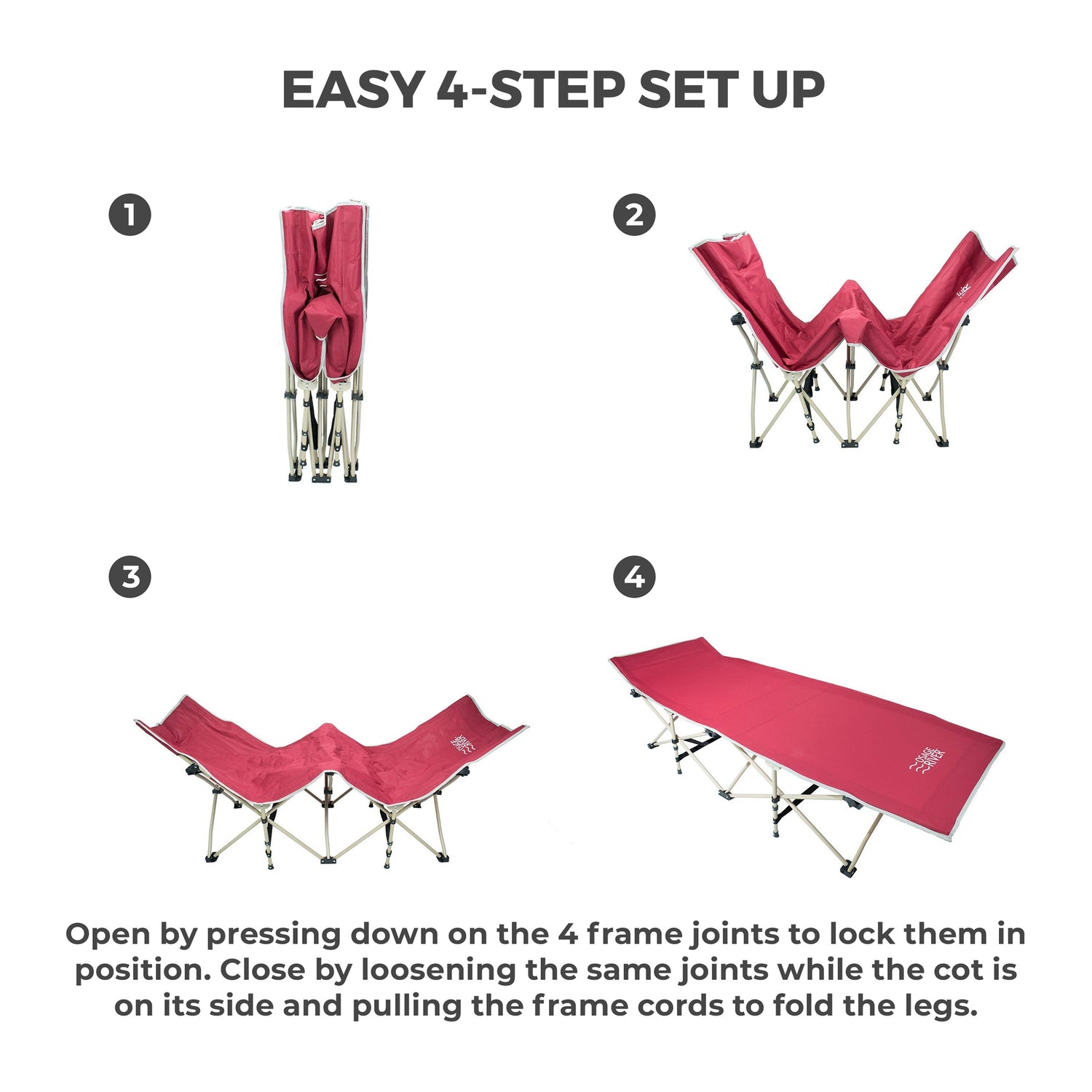 Lightweight Camping Cot w/Carrying Case