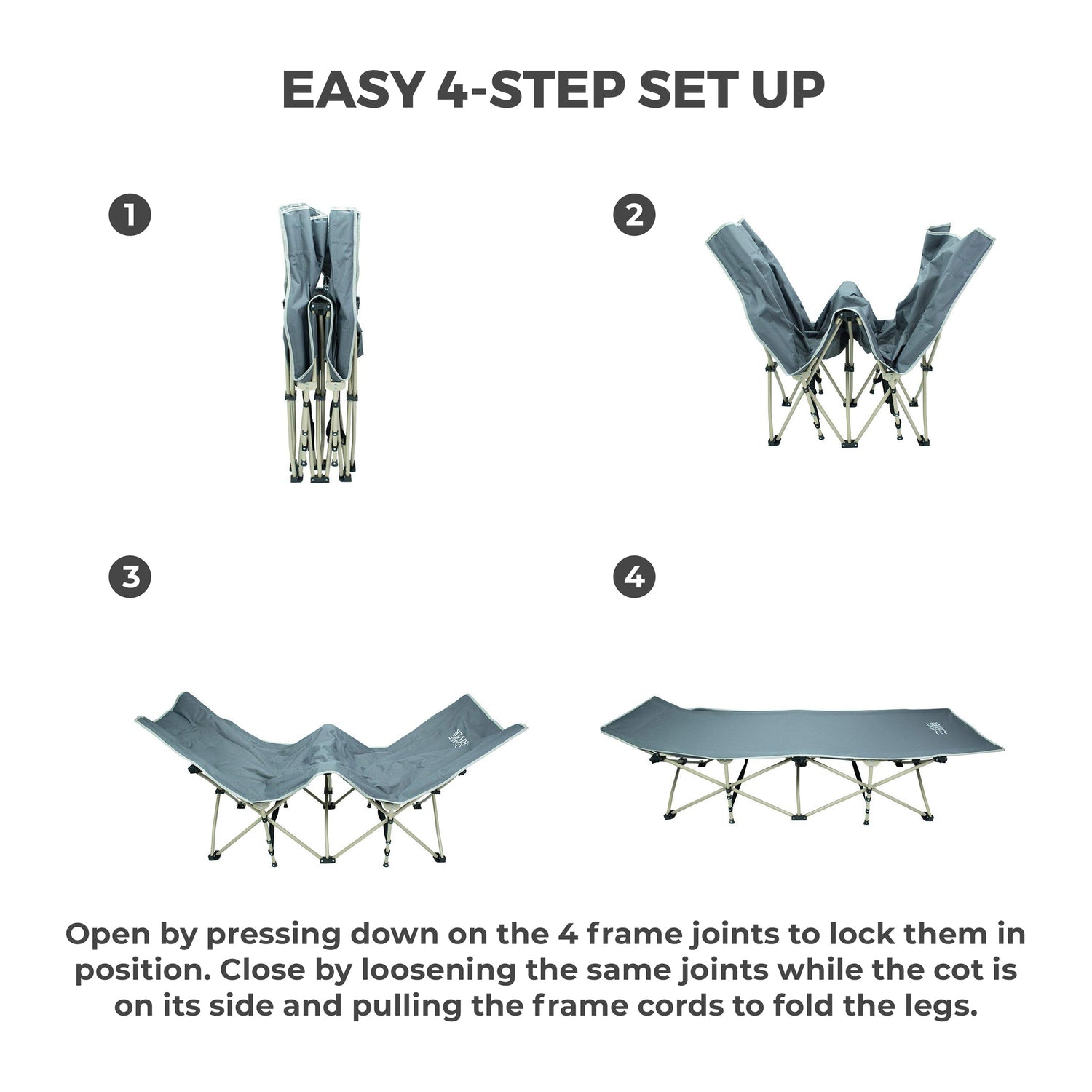 Lightweight Camping Cot w/Carrying Case