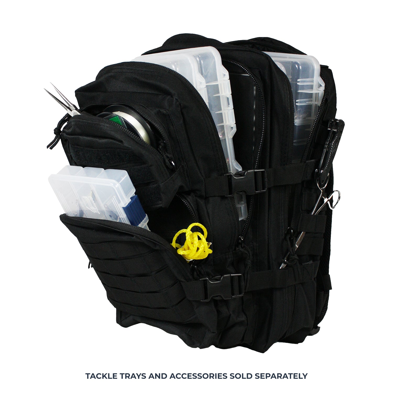 Fishing Tackle Backpack with Fishing Rod Holder