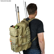 Fishing Tackle Backpack with Fishing Rod Holder, Large Fishing Tackle Bag for Tackle Trays, Tackle Box Backpack for Bass Fishing Camping Traveling Hunting