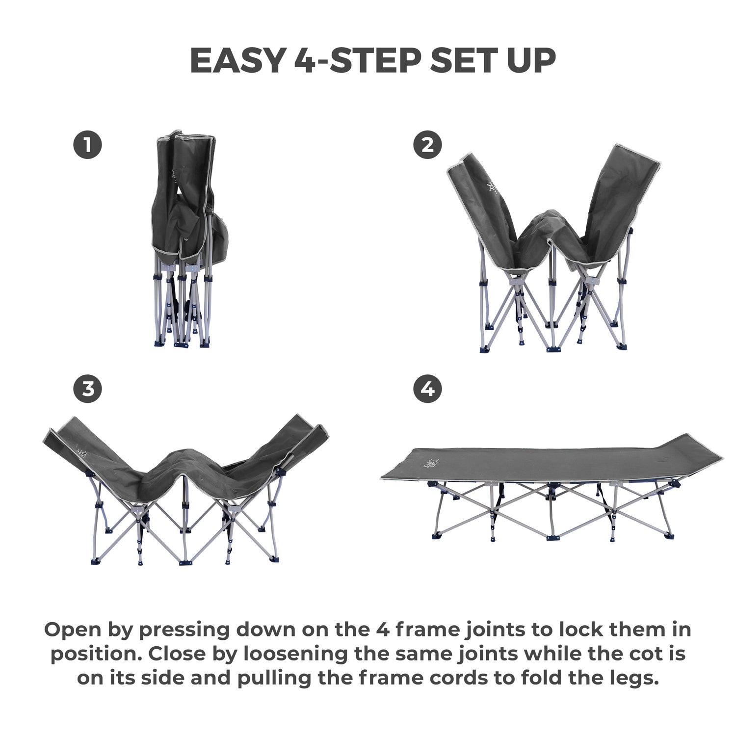 Lightweight Camping Cot w/Carrying Case