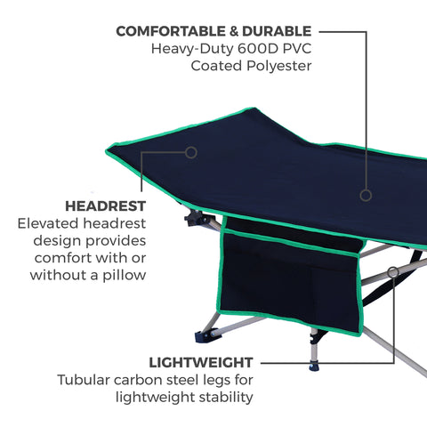Lightweight Camping Cot w/Carrying Case