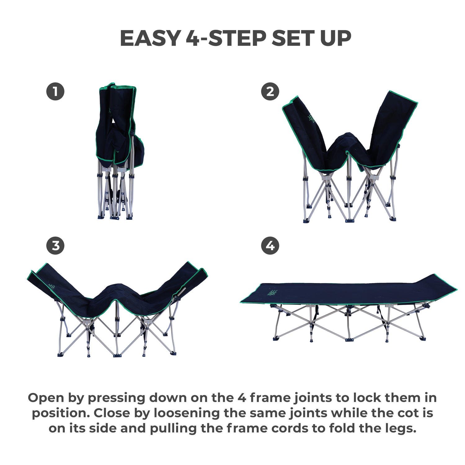 Lightweight Camping Cot w/Carrying Case