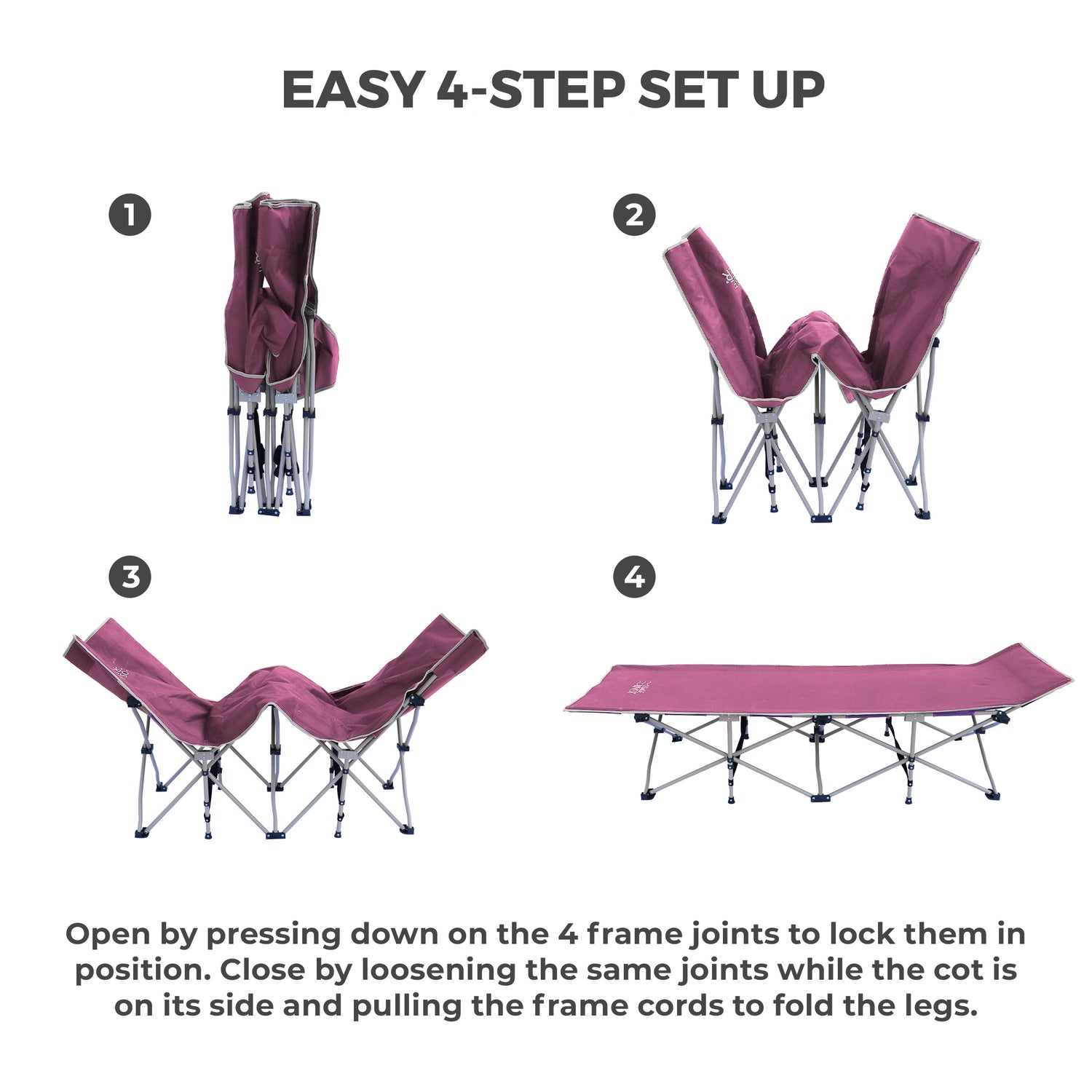 Lightweight Camping Cot w/Carrying Case