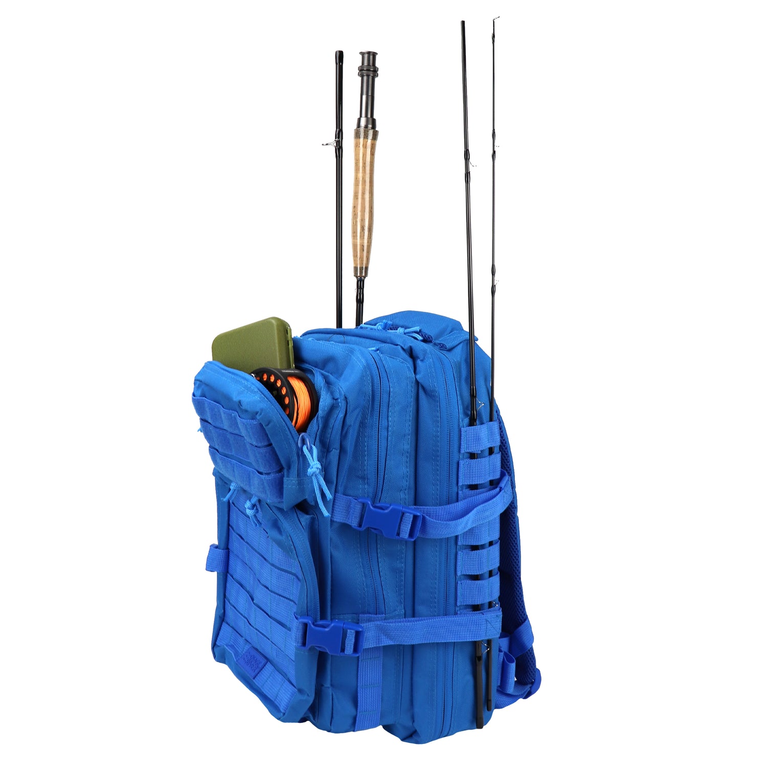 Fishing Tackle Backpack with Fishing Rod Holder