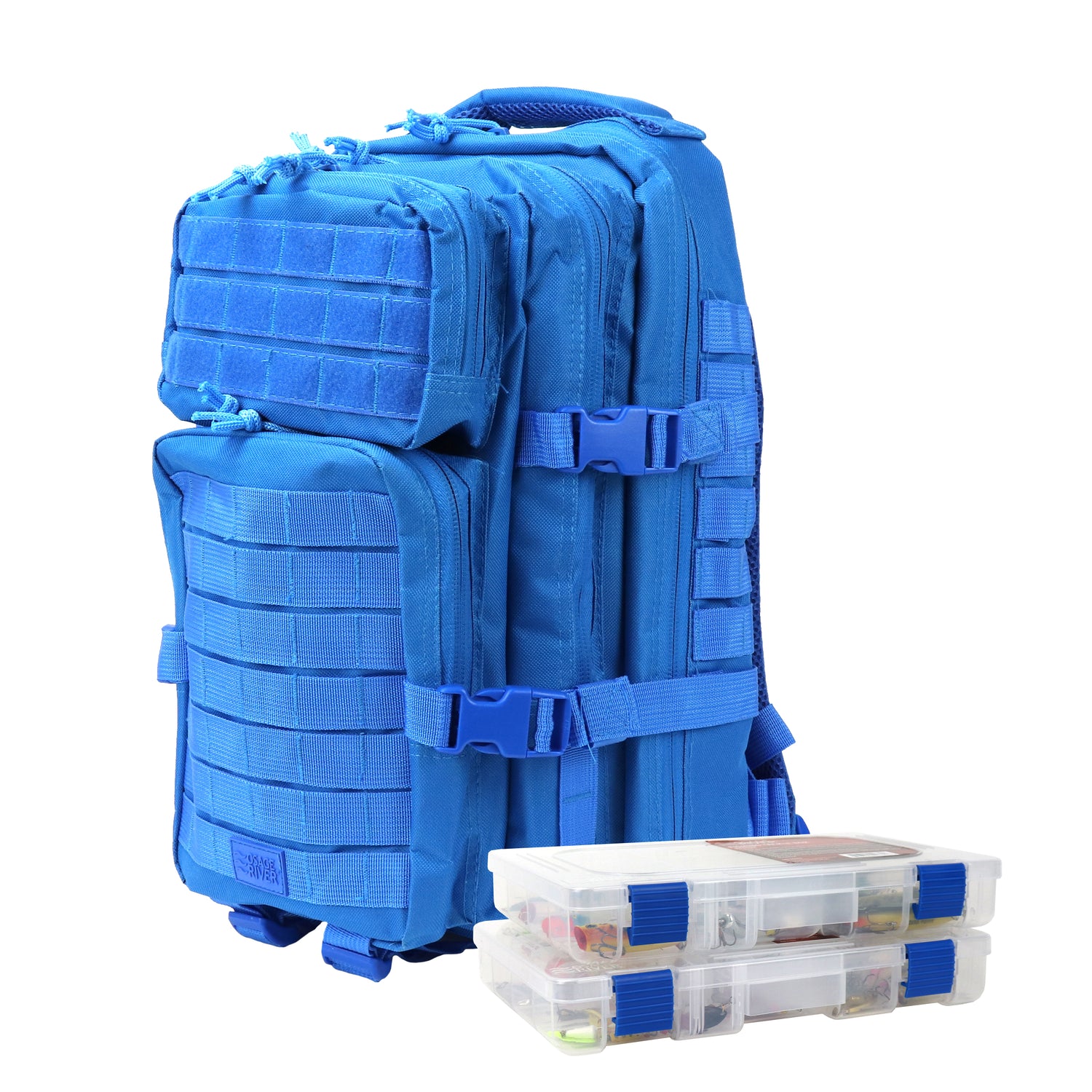 Fishing Tackle Backpack with Fishing Rod Holder