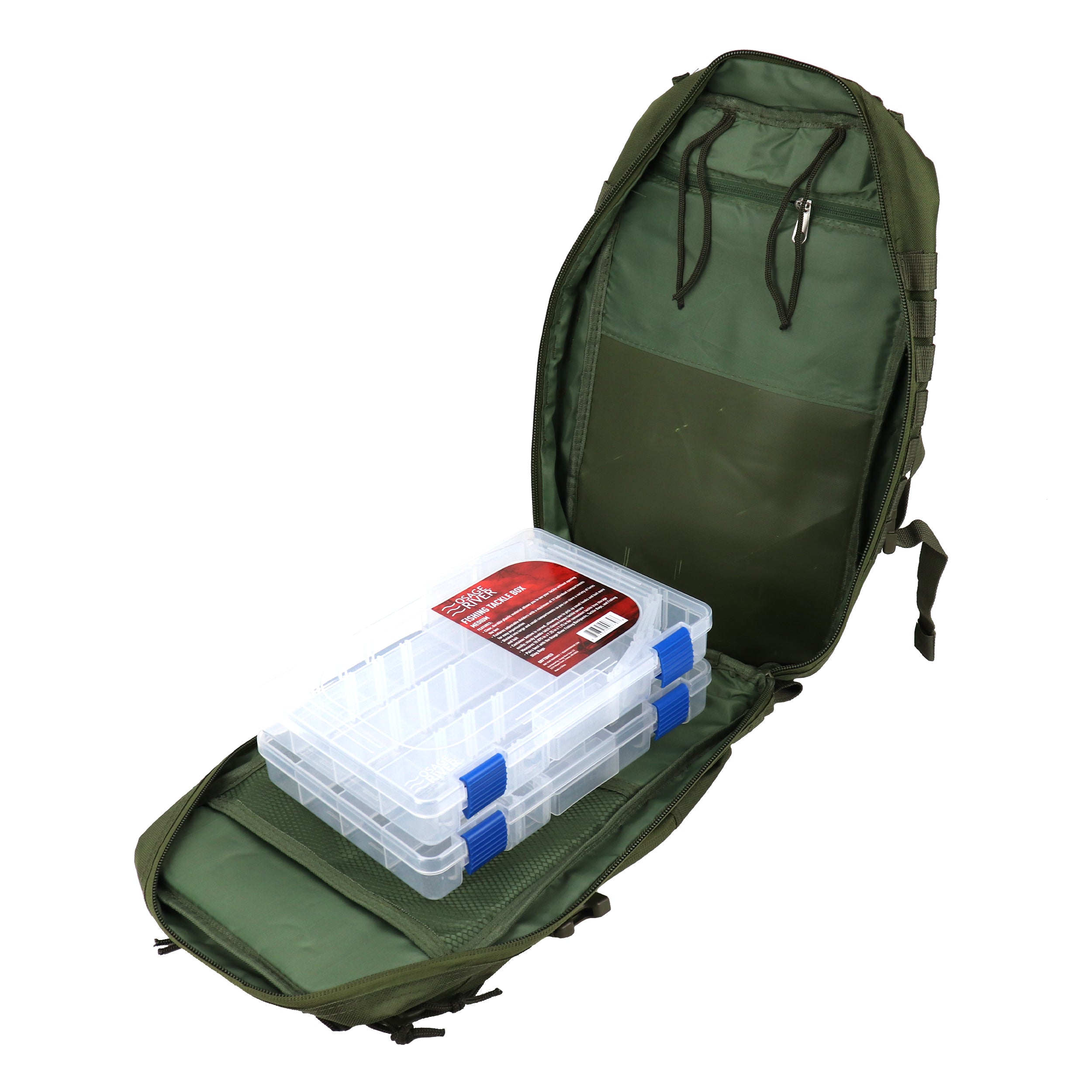 Fishing Tackle Backpack with Fishing Rod Holder – Osage