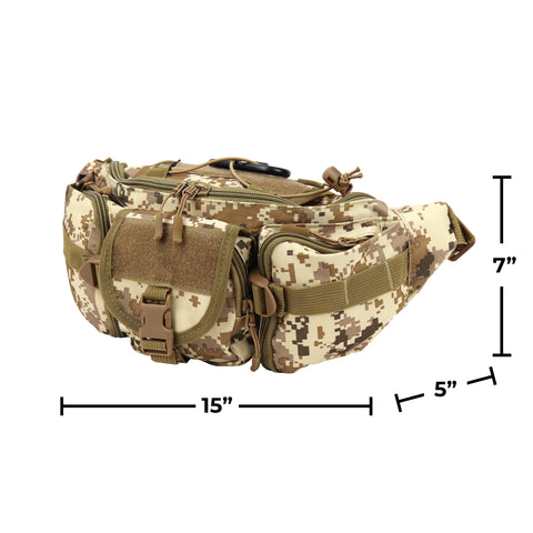 Fishing Fanny Pack, 900D Nylon Fishing Tackle Bag, Heavy Duty Outdoor Waist Bag, Crossbody Bag for Freshwater or Saltwater Fishing Gear