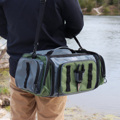 Elite Tackle Bag, Soft Sided Front Loader Fishing Bag with Pliers Holder