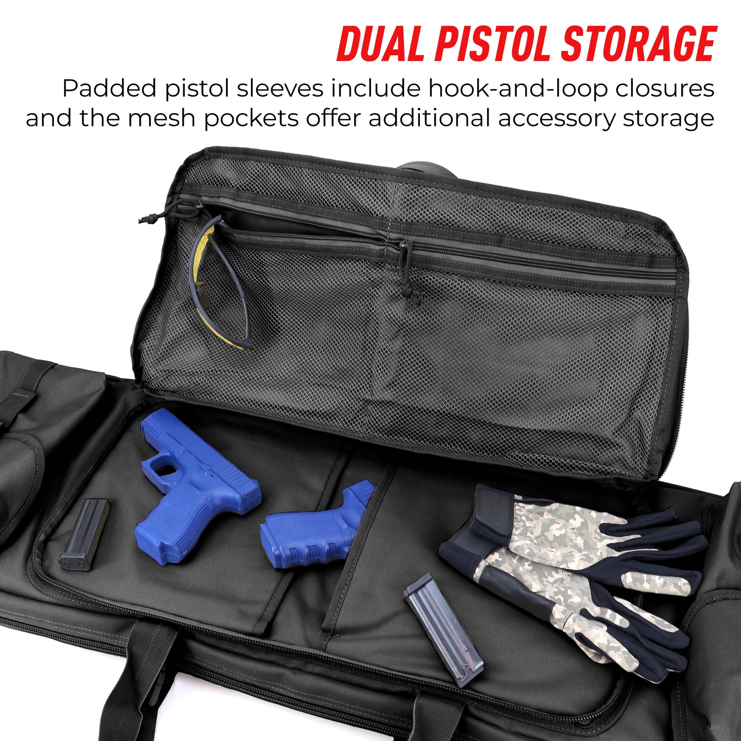 Double Rifle Bag Tactical Long Rifle and Pistol Bag