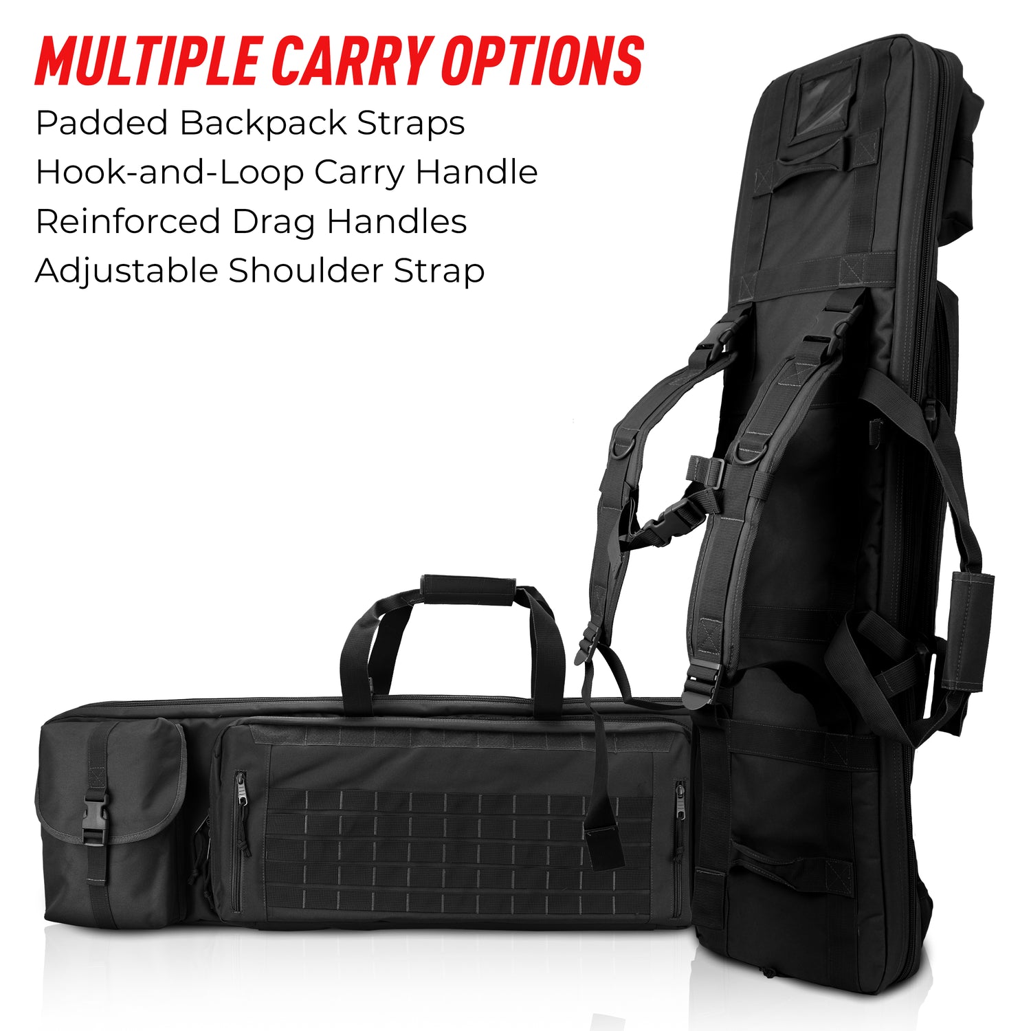 Double Rifle Bag Tactical Long Rifle and Pistol Bag