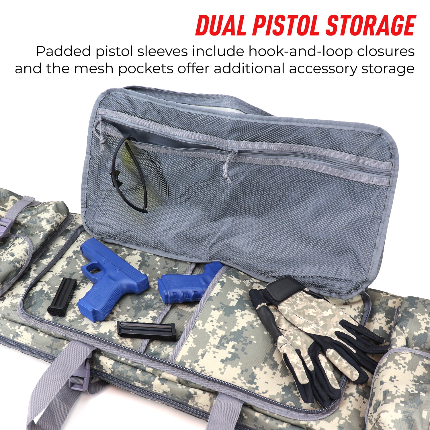 Double Rifle Bag Tactical Long Rifle and Pistol Bag