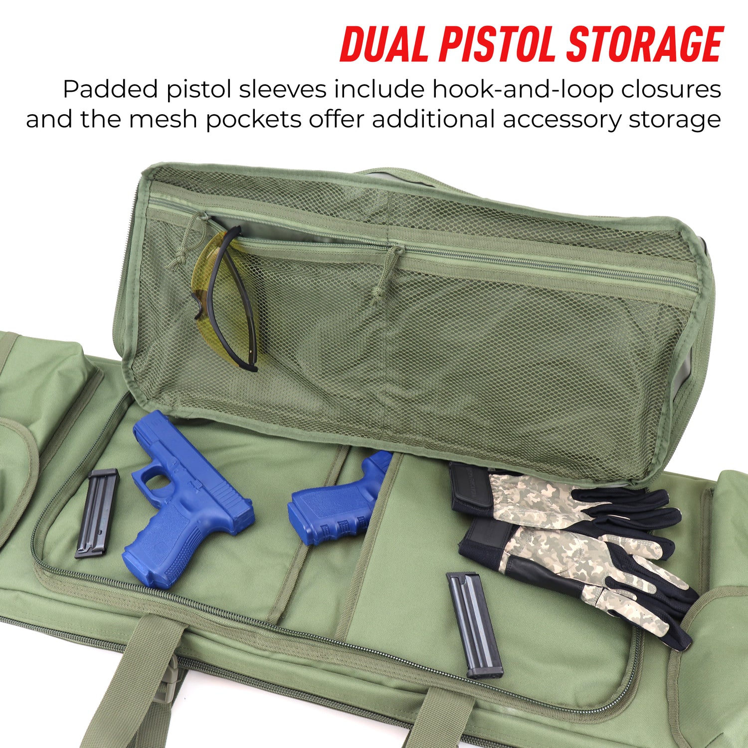 Double Rifle Bag Tactical Long Rifle and Pistol Bag