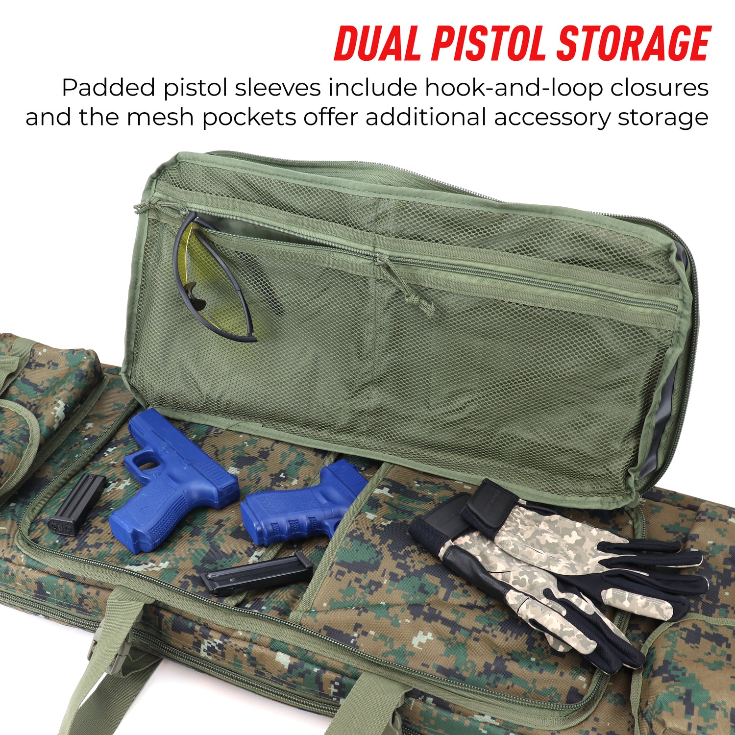 Double Rifle Bag Tactical Long Rifle and Pistol Bag