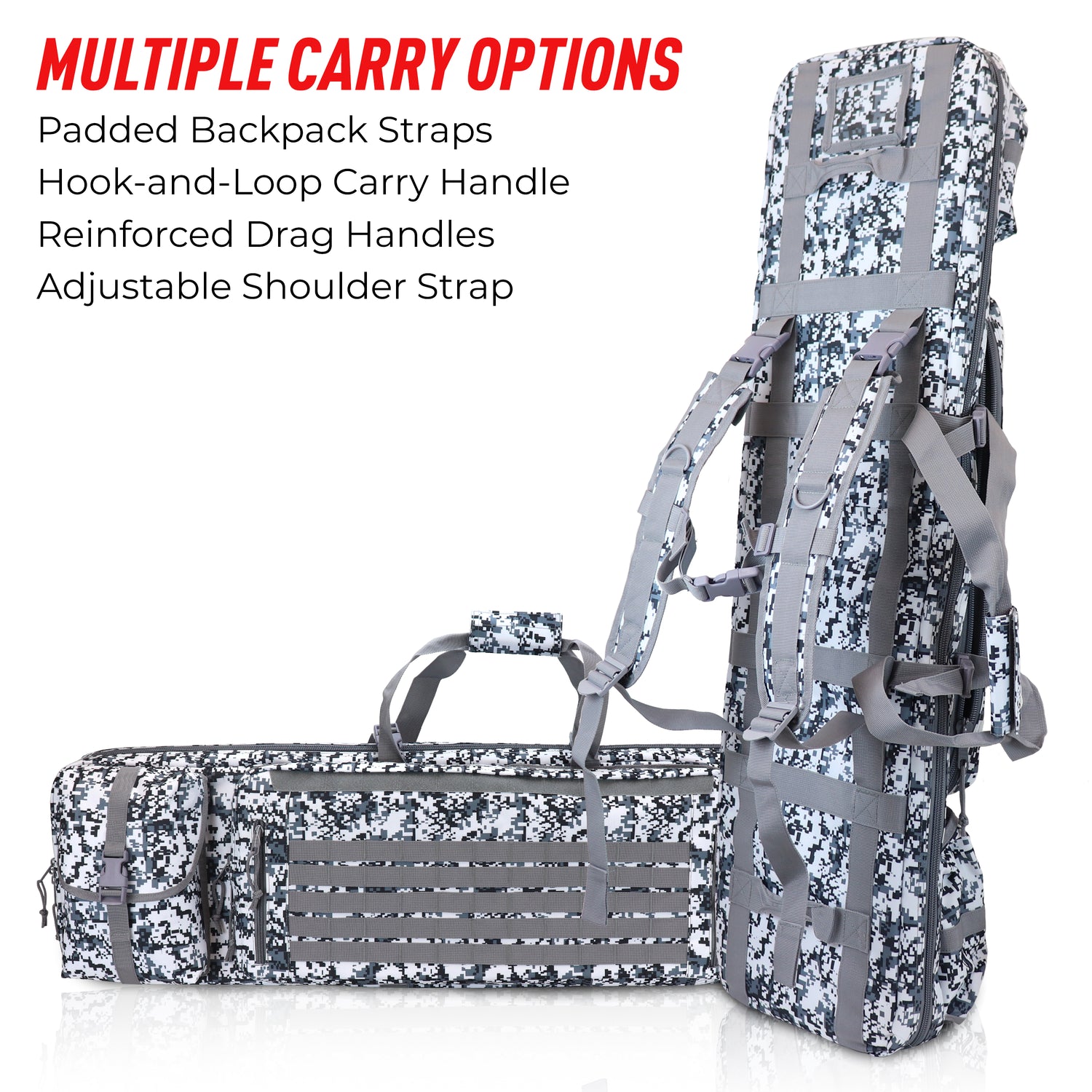 Double Rifle Bag Tactical Long Rifle and Pistol Bag