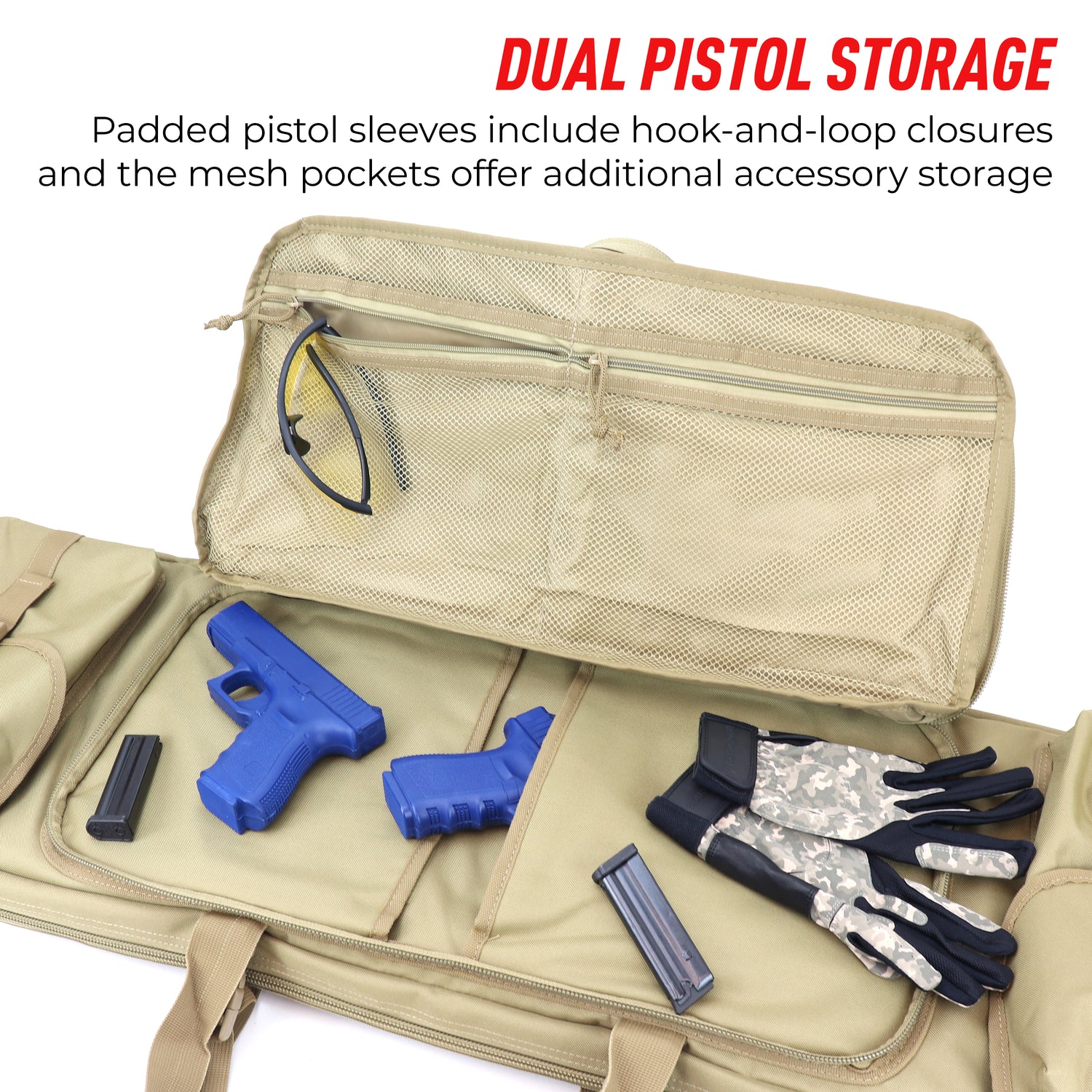 Double Rifle Bag Tactical Long Rifle and Pistol Bag