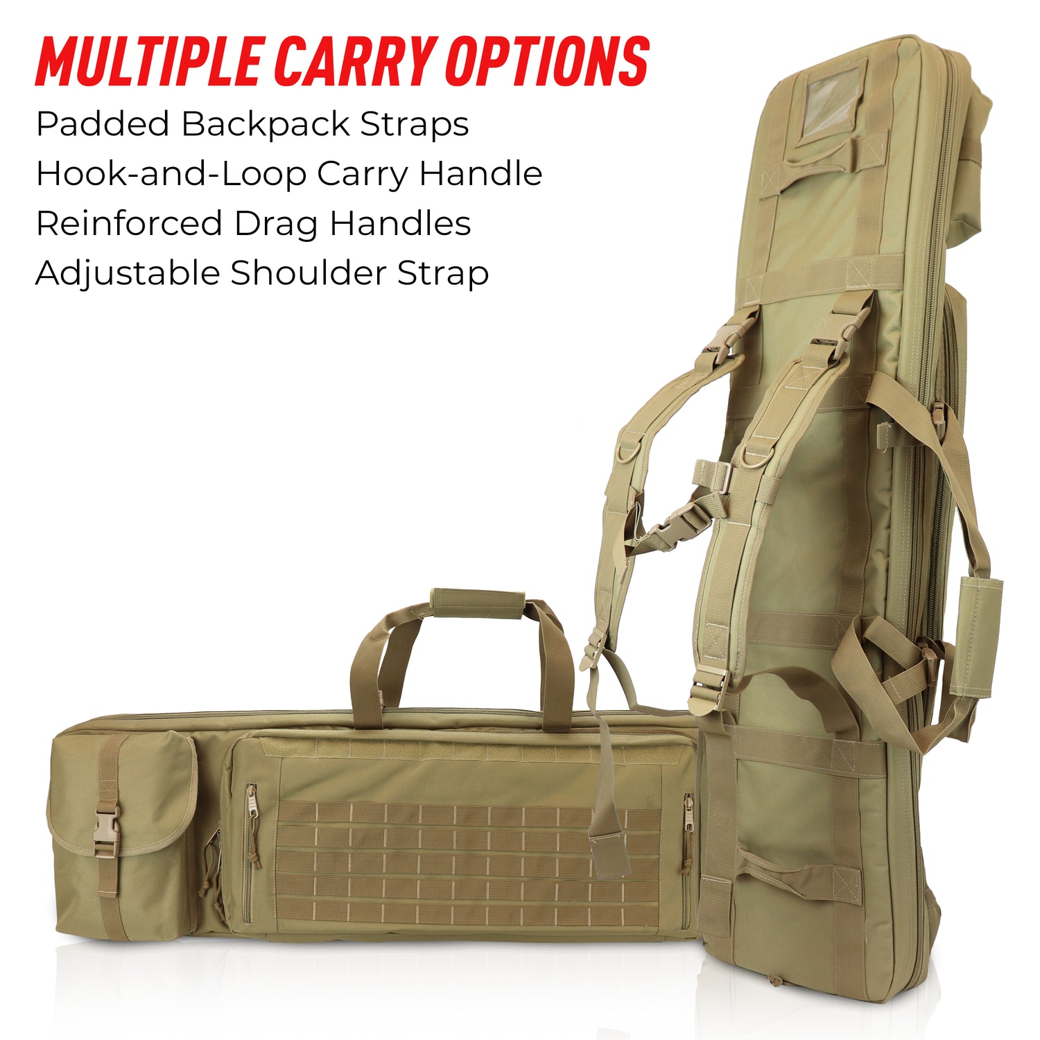 Double Rifle Bag Tactical Long Rifle and Pistol Bag