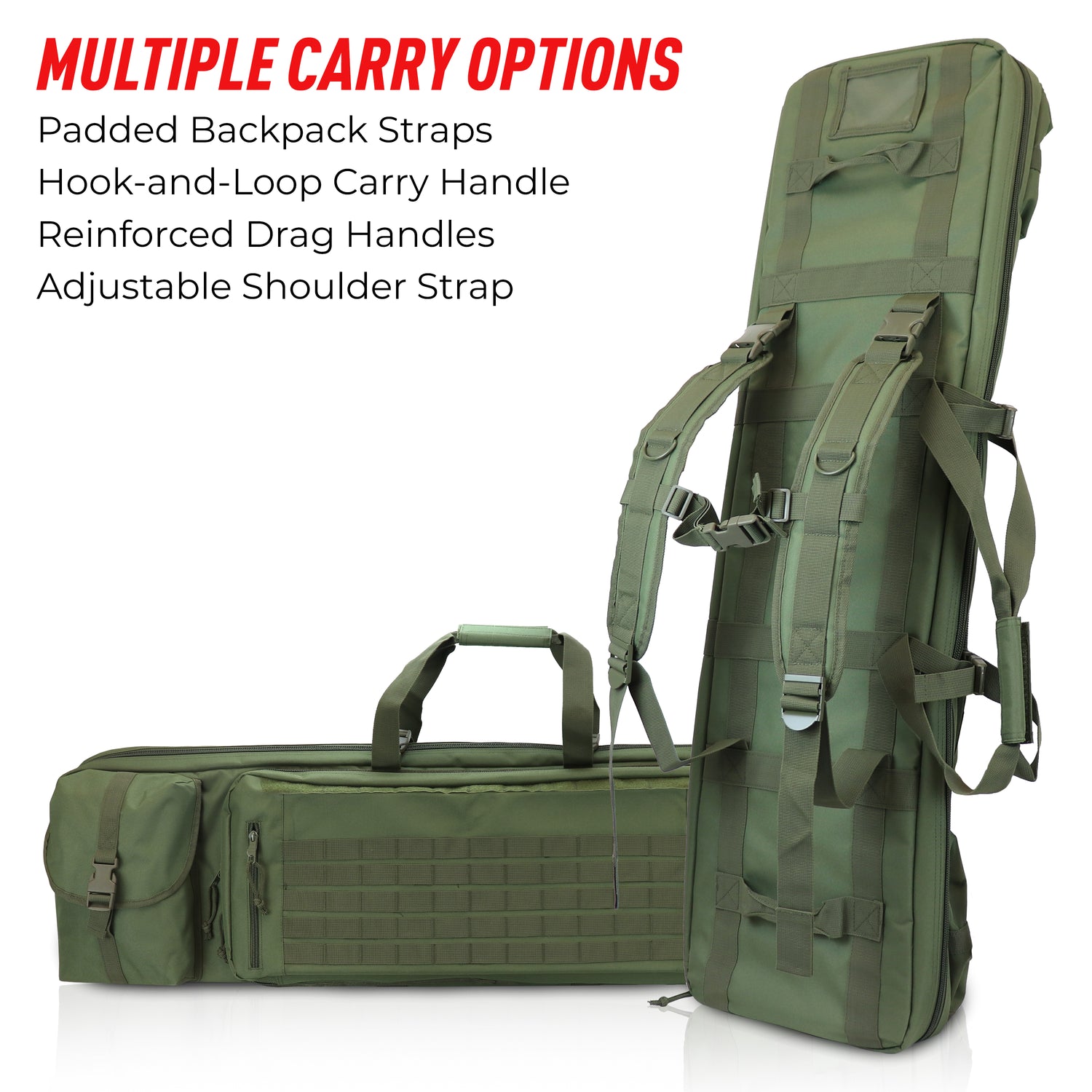 Double Rifle Bag Tactical Long Rifle and Pistol Bag