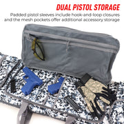 Double Rifle Bag Tactical Long Rifle and Pistol Bag, Soft Rifle Backpack Gun Bag with Lockable Zippers and Padded Handles, Available Length in 36" 42" 46" 51" 55"