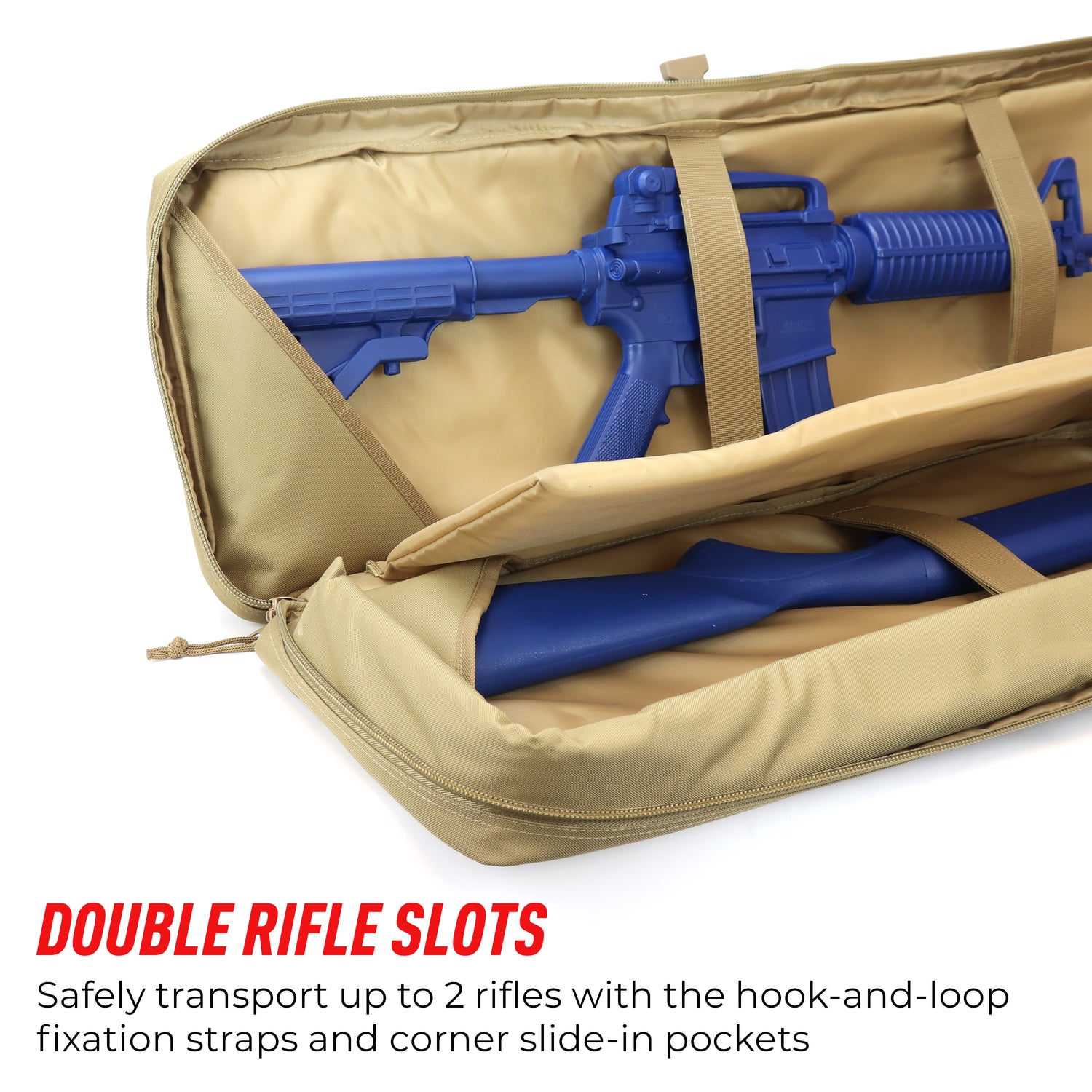 Double Rifle Bag Tactical Long Rifle and Pistol Bag