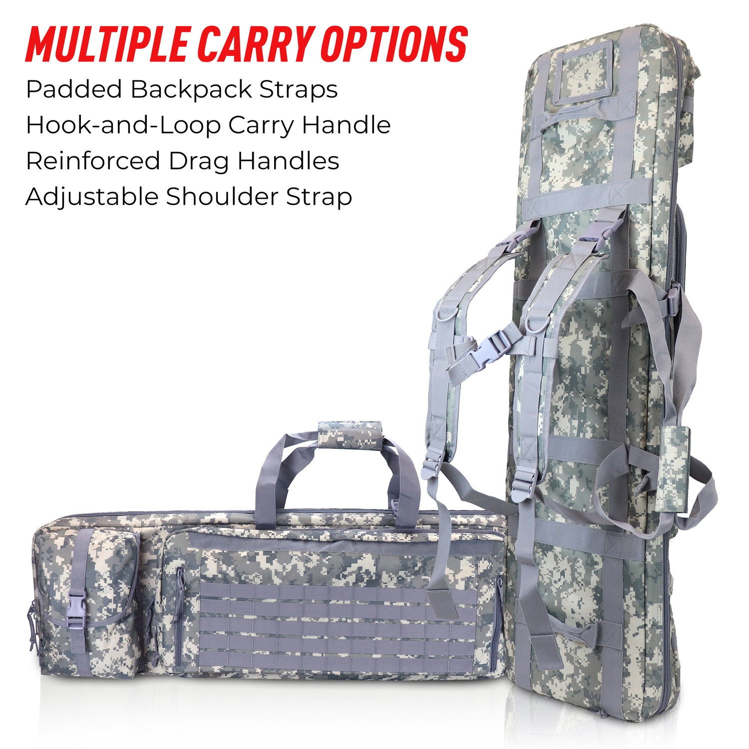 Double Rifle Bag Tactical Long Rifle and Pistol Bag