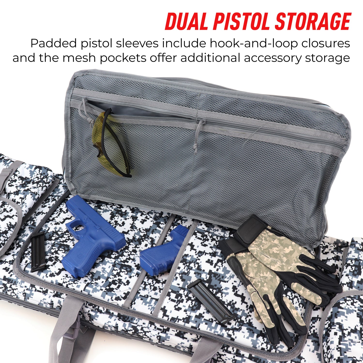 Double Rifle Bag Tactical Long Rifle and Pistol Bag