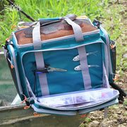 Saltwater Resistant Fishing Tackle Bag, Heavy-Duty Tackle Box Organizer, Waterproof Non-Slip Bottom