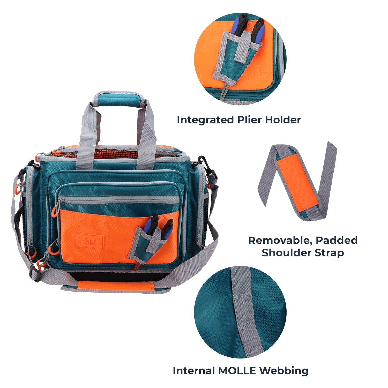 Saltwater Resistant Fishing Tackle Bag