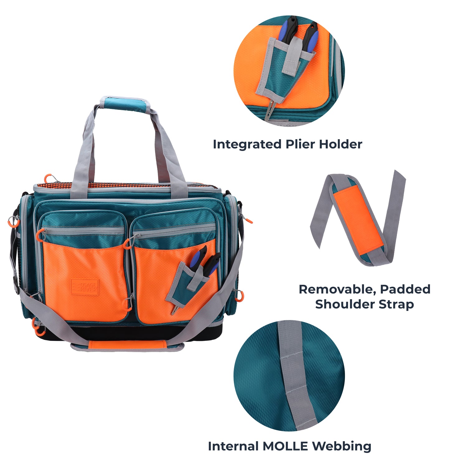 Saltwater Resistant Fishing Tackle Bag